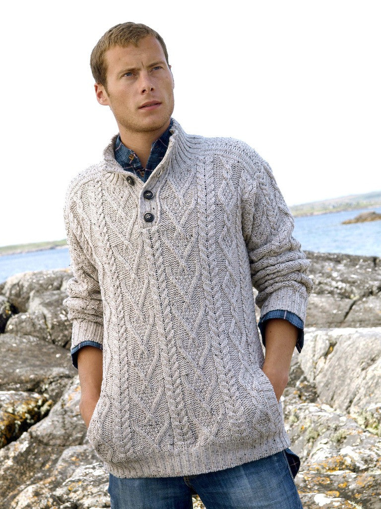 Aran Open Neck Sweater X4176