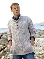 Aran Open Neck Sweater X4176