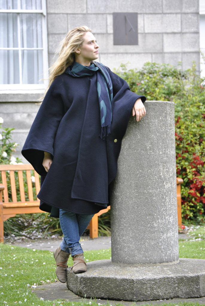 Cashmere long cape with Celtic Scarf