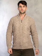 Aran Zip Cardigan X4017